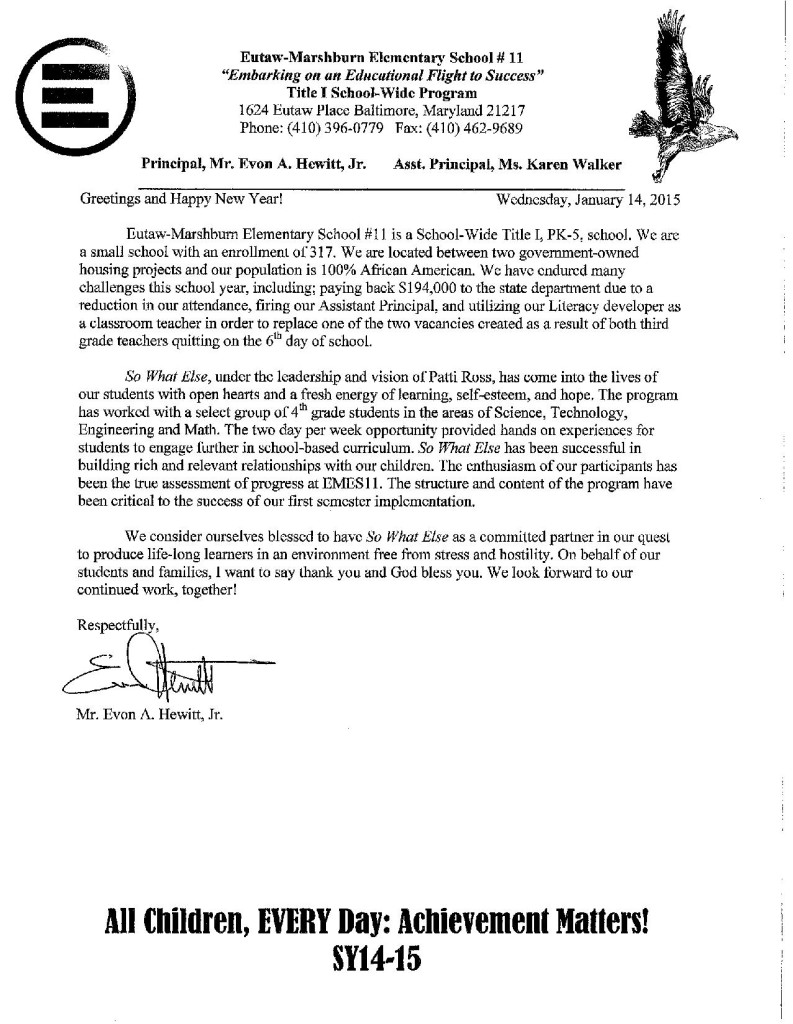 Eutaw letter